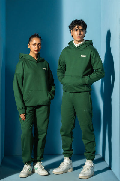 Green Comfort Hoodie Matching Set (Unisex)