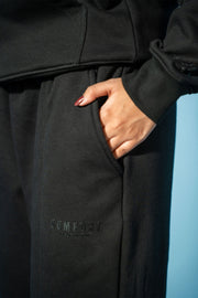 Black Wide-Leg Sweatpant (Unisex)