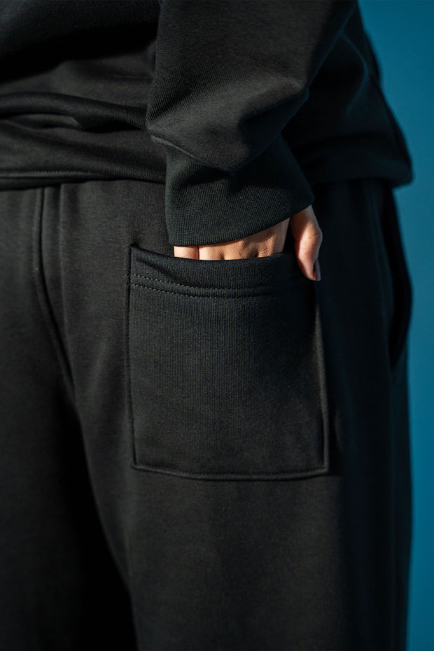 Black Wide-Leg Sweatpant (Unisex)