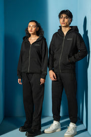 Black Comfort Full Zip Matching Set (Unisex)