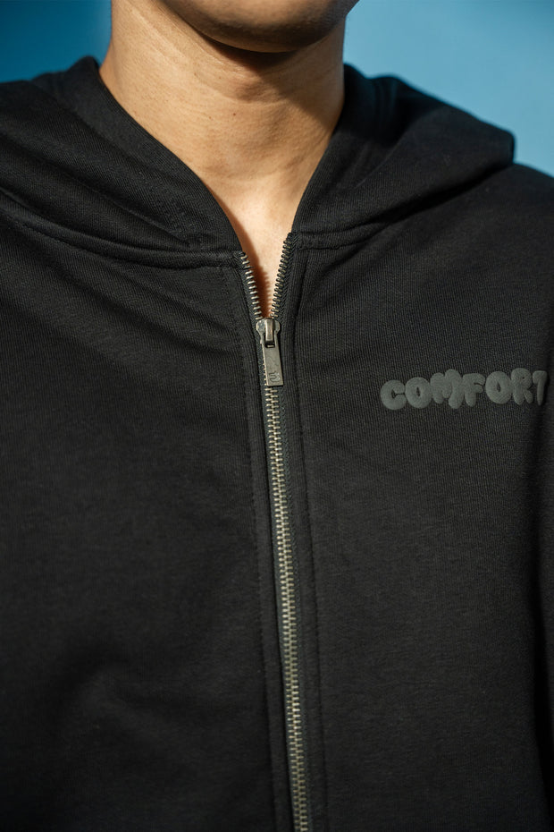 Black Comfort Full Zip Matching Set (Unisex)